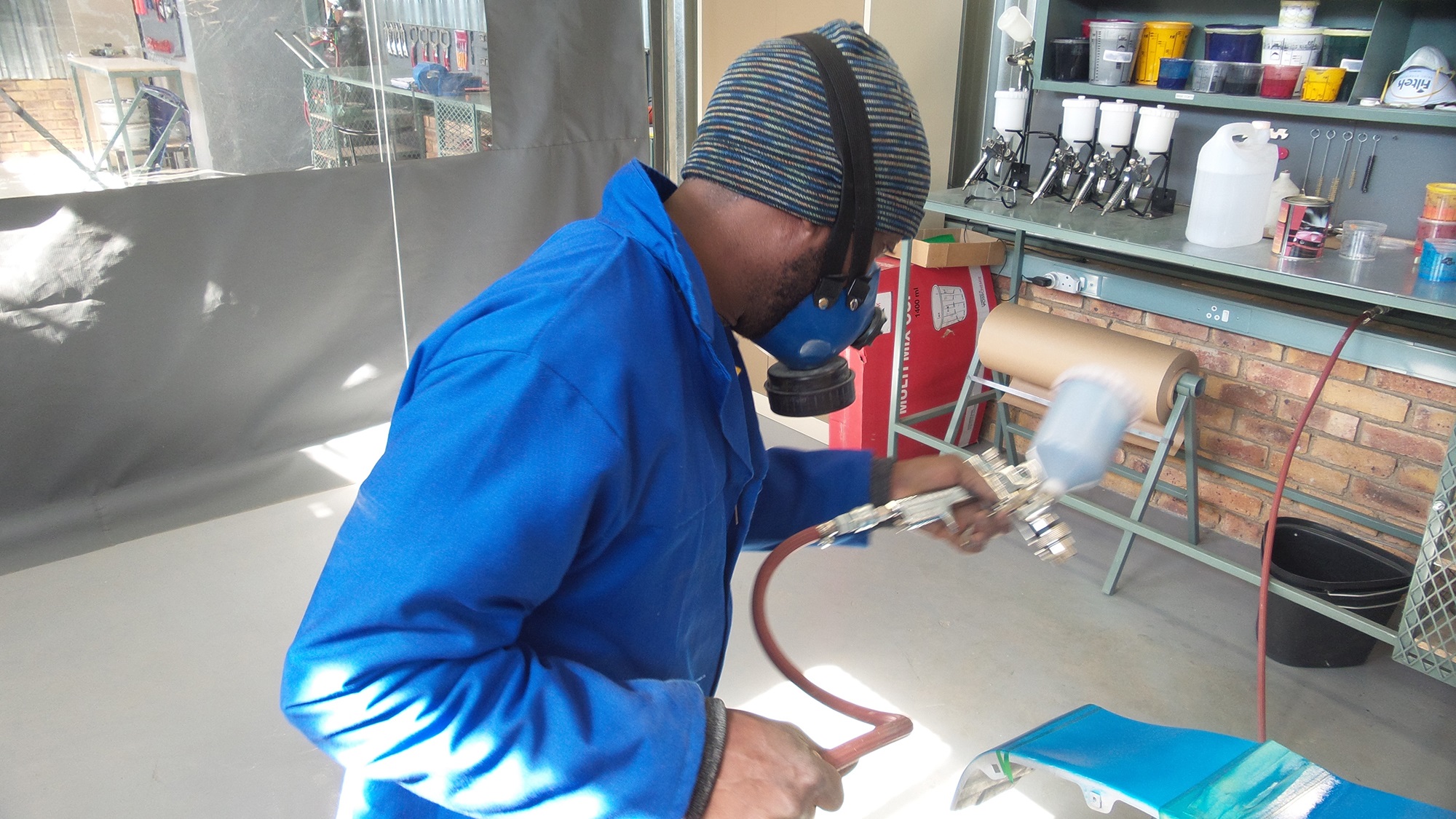 Spray painting training at EASTC
